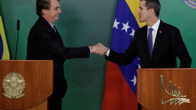 Venezuela's Guaido to meet Brazil's president in anti-Maduro push