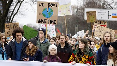 German students walk out of school in climate change protest German students walk out of school in climate change protest