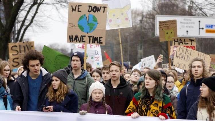 German students walk out of school in climate change protest
