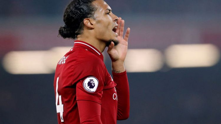 Soccer-Liverpool ready for Everton dog-fight, says Van Dijk