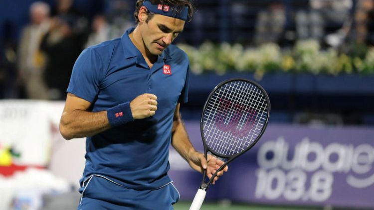 Tennis-Federer beats Tsitsipas in Dubai final for 100th title
