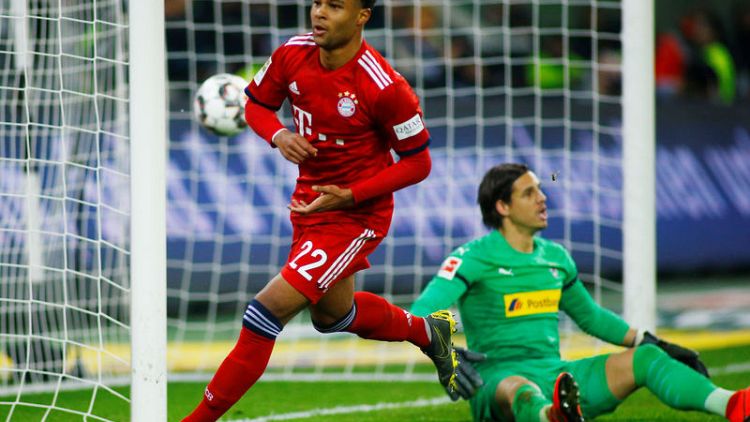 Bayern crush Gladbach 5-1 to join Dortmund at top