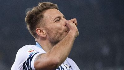 Immobile dedica gol a moglie "è incinta" Immobile dedica gol a moglie "è incinta"