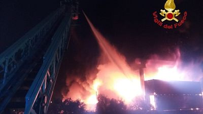 Incendio nel Comasco Incendio nel Comasco