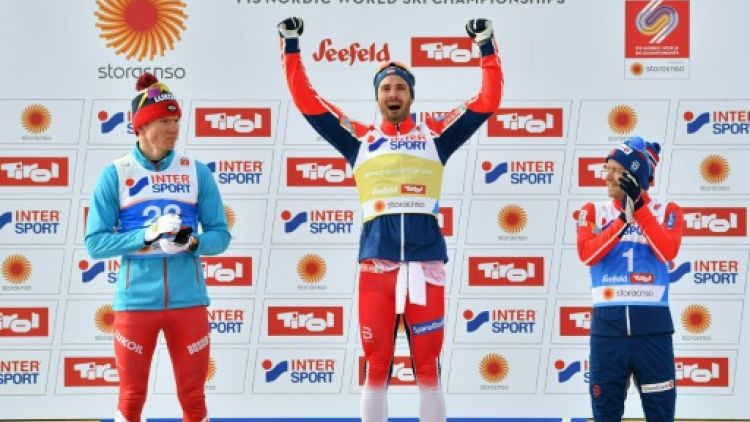 Ski de fond: le Norvégien Holund champion du monde de 50 km