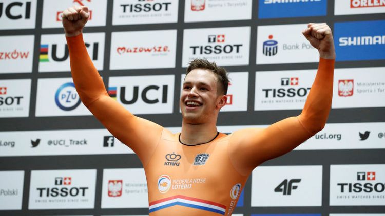 Cycling - Lavreysen wins sprint gold as Netherlands top medals tally