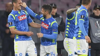 Europa League: Napoli-Salisburgo 3-0 Europa League: Napoli-Salisburgo 3-0