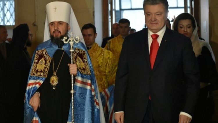 En Ukraine, l'Eglise est un slogan de campagne pour le président Porochenko