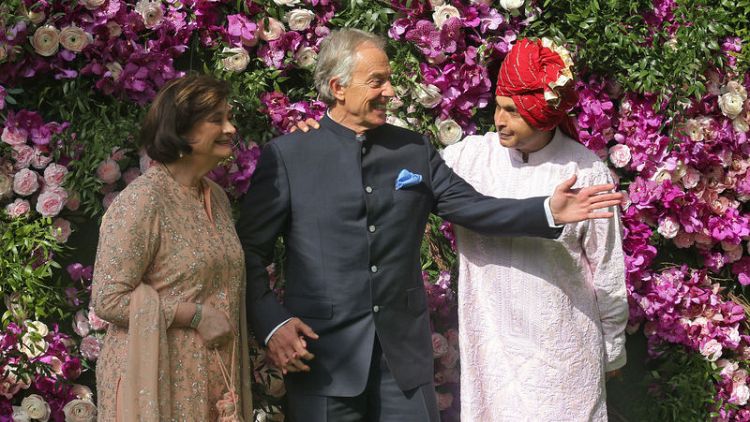 Global celebrities gather for the wedding of India's richest man's son