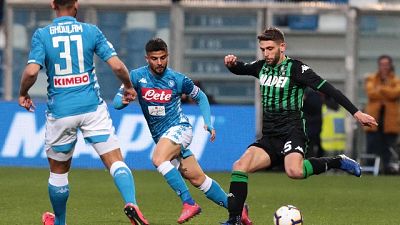 Serie A: Sassuolo-Napoli 1-1, Juve a +18 Serie A: Sassuolo-Napoli 1-1, Juve a +18