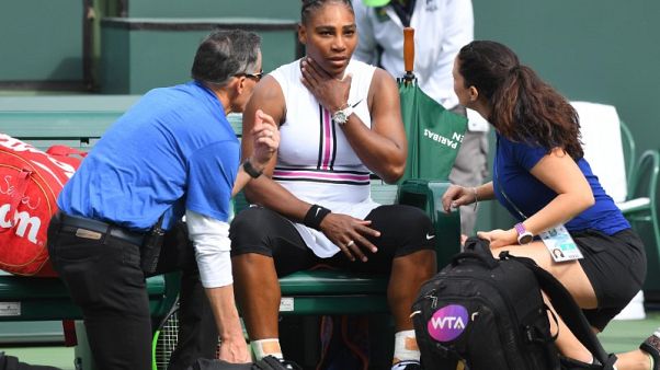 Serena Williams retires from Indiana Wells match Serena Williams retires from Indiana Wells match