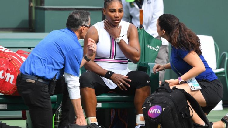 Serena Williams retires from Indiana Wells match