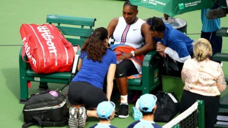 WTA: Serena Williams contrainte à l'abandon à Indian Wells