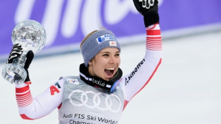 Ski alpin: l'Autrichienne Schmidhofer s'offre son premier globe de descente