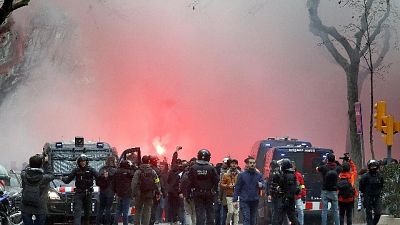 Incidenti prima di Barcellona-Lione Incidenti prima di Barcellona-Lione