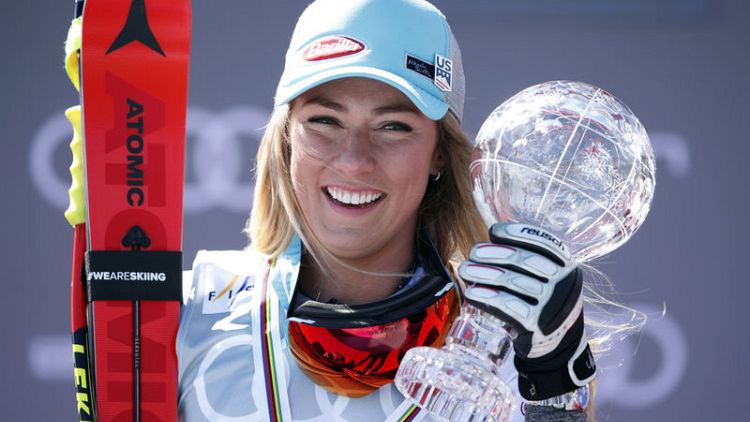 Skiing - Dominant Shiffrin adds super-G World Cup title to collection