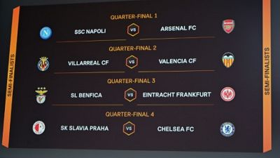 Ligue Europa: programme des quarts et des demi-finales Ligue Europa: programme des quarts et des demi-finales