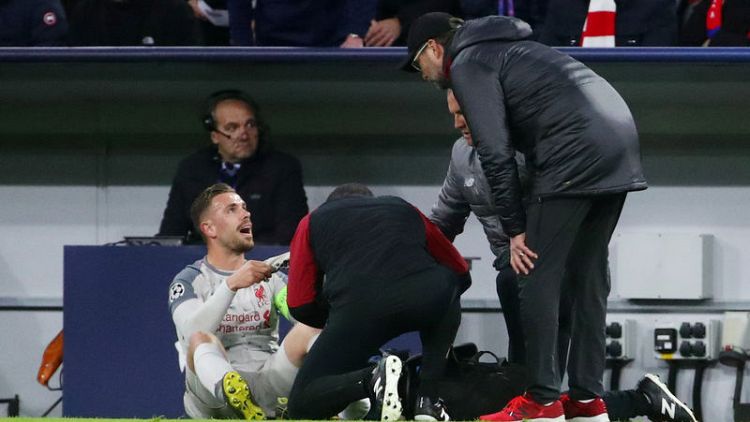 Liverpool's Henderson out of Fulham clash with ankle injury