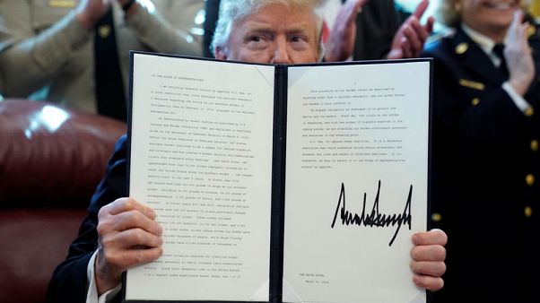 Trump vetoes lawmakers' measure against border wall Trump vetoes lawmakers' measure against border wall