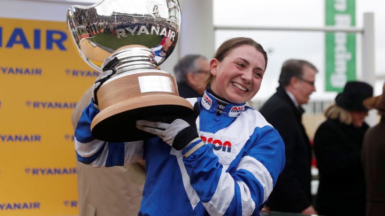 Horse racing - Women jockeys make their mark at Cheltenham