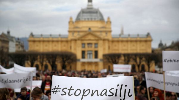 Croats protest against domestic violence Croats protest against domestic violence