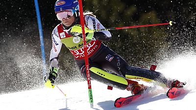 Shiffrin wins slalom event for 16th World Cup win of season