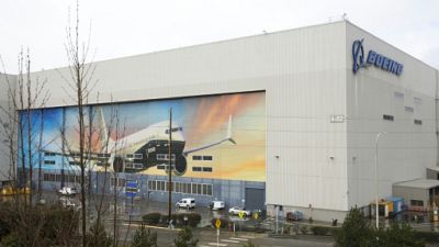 L'usine de Boeing à Renton, le 12 mars 2019 dans l'Etat de Washington L'usine de Boeing à Renton, le 12 mars 2019 dans l'Etat de Washington