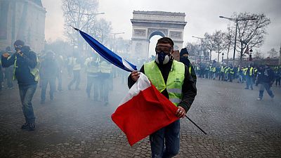 French President Macron considers banning protests on Champs Elysees - official French President Macron considers banning protests on Champs Elysees - official