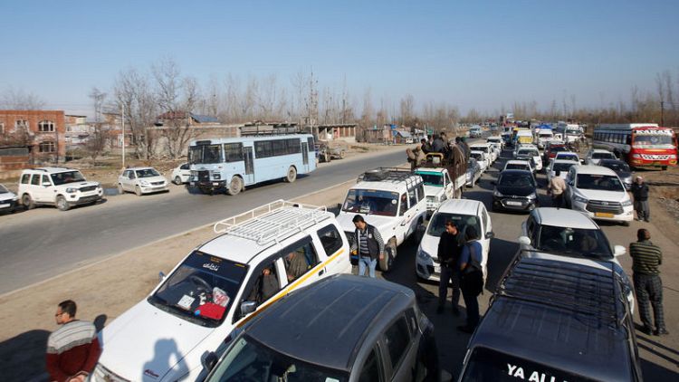 School buses, patients held up by Indian roadblocks on main Kashmir highway
