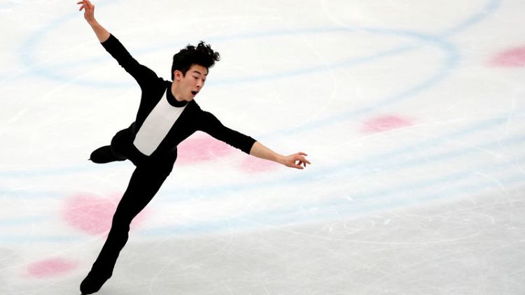 Figure skating - Defending champion Chen takes strong lead in men's short programme