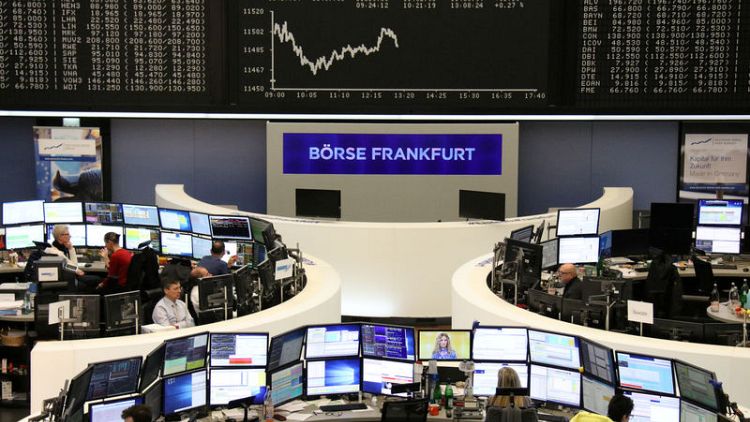 No Fed boost for European stocks as banks fall; chipmakers shine