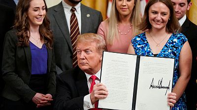Trump signs executive 'free speech' order for U.S. colleges Trump signs executive 'free speech' order for U.S. colleges