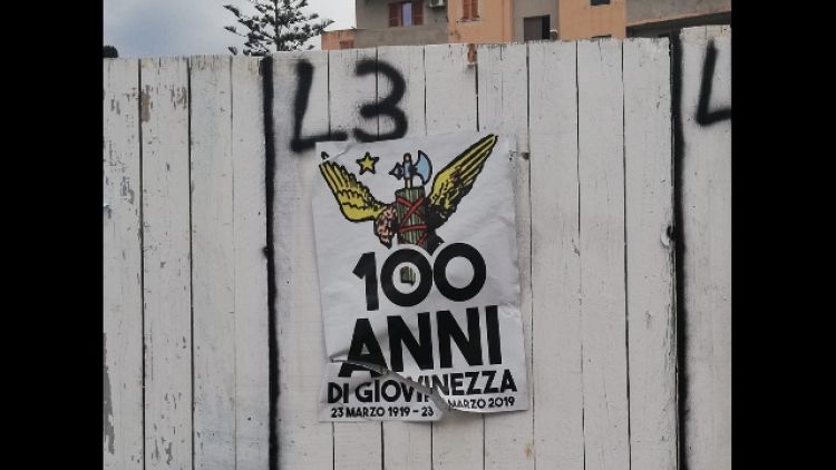 Manifesti fascisti affissi nel Sulcis