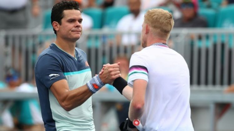 Tennis: Raonic cale au 3e tour à Miami