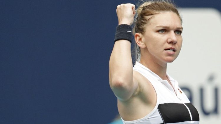 Halep recovers to beat Hercog, Venus wins in Miami