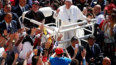Pope visits Italy's 'flying house' to sign papal document Pope visits Italy's 'flying house' to sign papal document