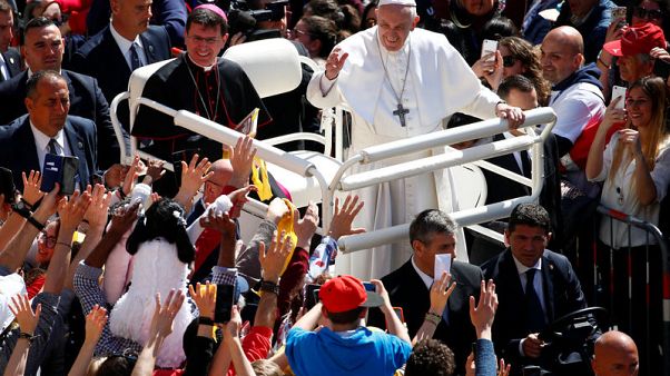 Pope visits Italy's 'flying house' to sign papal document Pope visits Italy's 'flying house' to sign papal document