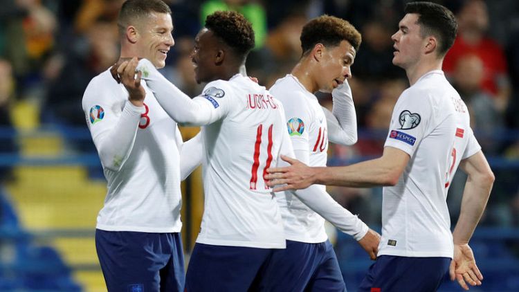 England thrash Montenegro after early scare