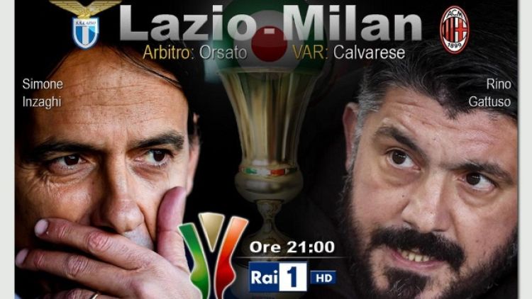 Coppa Italia: Milan-Lazio il 24 aprile