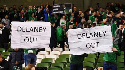 Football: Ireland fans throw tennis balls to disrupt Euro qualifier Football: Ireland fans throw tennis balls to disrupt Euro qualifier