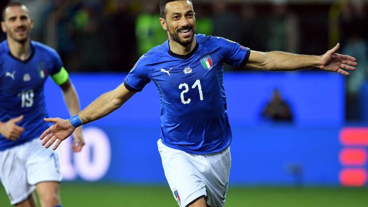 Football - Veteran Quagliarella helps rejuvenated Italy thrash Liechtenstein