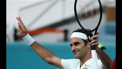 Tennis: Federer nei quarti a Miami Tennis: Federer nei quarti a Miami