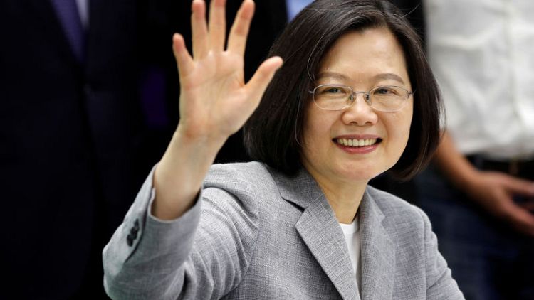 Taiwan president, seeking tanks and fighters, says U.S. responding positively