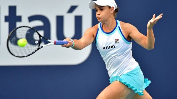Tennis - Barty waits out rain to reach Miami final Tennis - Barty waits out rain to reach Miami final