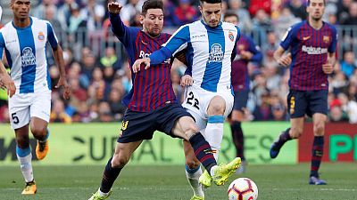 Messi guides Barca to derby victory over Espanyol Messi guides Barca to derby victory over Espanyol