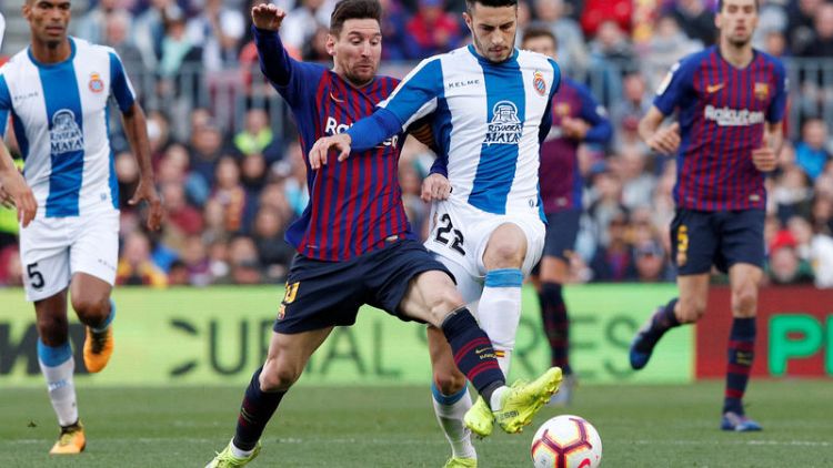 Messi guides Barca to derby victory over Espanyol