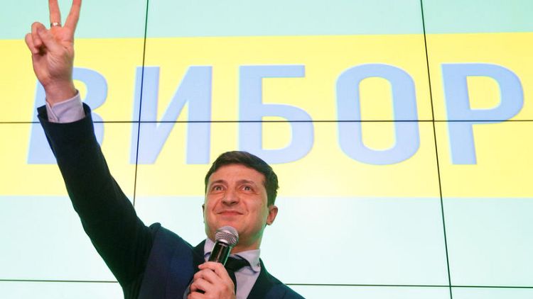 Popular comedian races ahead in Ukrainian presidential election