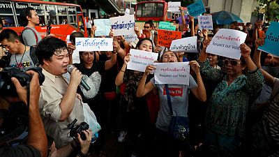 Thai activists protest against commission after chaotic poll Thai activists protest against commission after chaotic poll