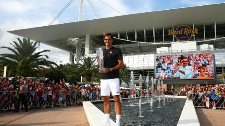 Le Suisse Roger Federer vainqueur du Masters 1000 le 31 mars 2019
