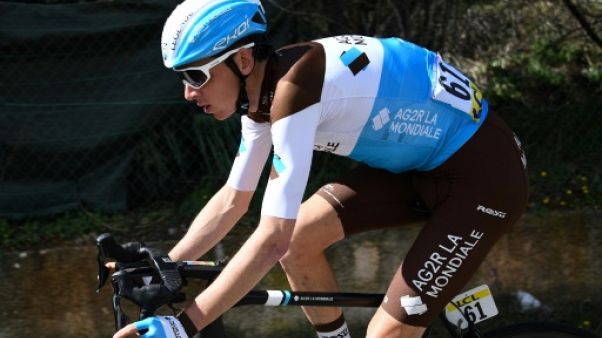 Le Français Romain Bardet lors de la 6e étape de Paris-Nice le 15 mars 2019 Le Français Romain Bardet lors de la 6e étape de Paris-Nice le 15 mars 2019